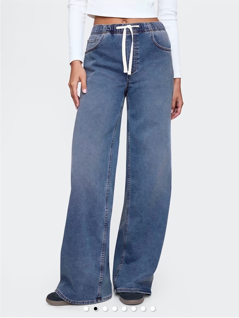 Gap pull-on, mid-rise baggy jeans